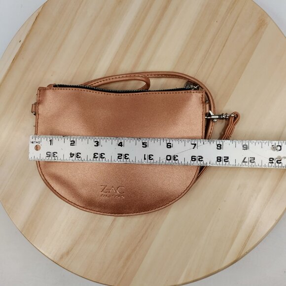 Zac Posen Bloomingdales Rose Gold Faux Leather Pouch Cross Body Mini Bag - Picture 8 of 8